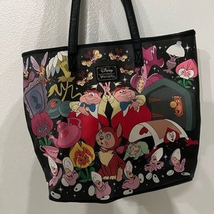 Loungefly Disney Alice in the wonderland rare tote bag